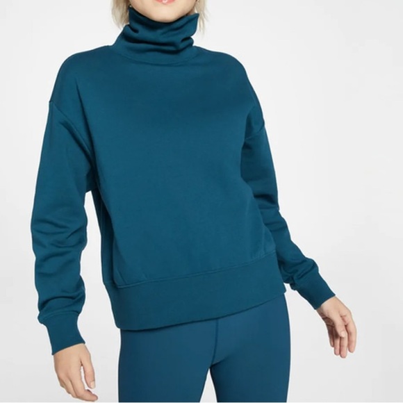 Calia Womens Blue Everyday Fleece Turtleneck Sweatshirt 1X NWT - Picture 1 of 11